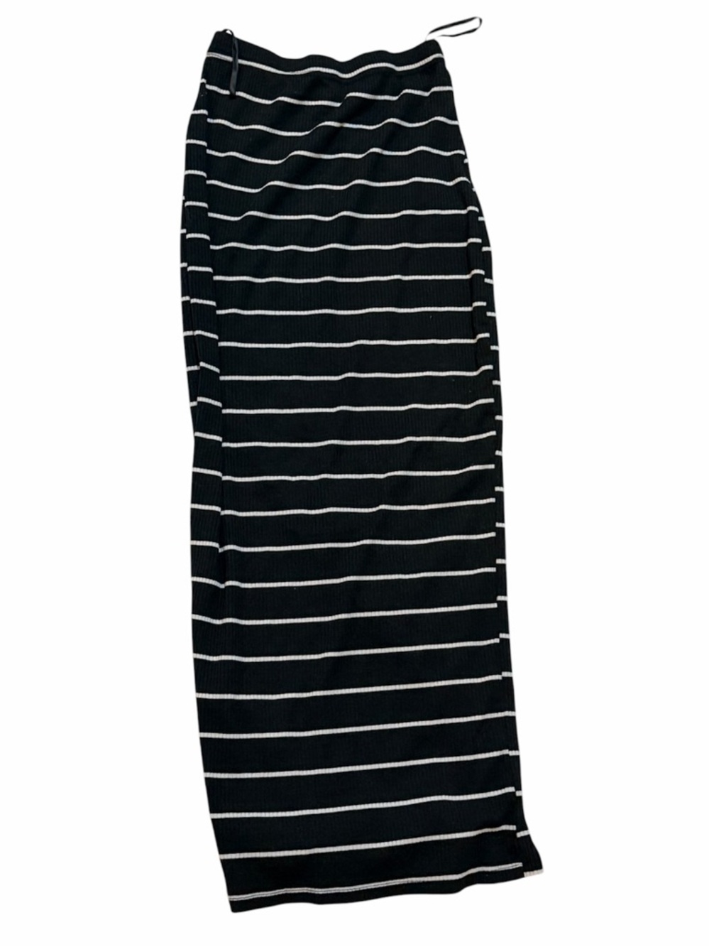 SHEIN Ribbed Pinstripe Black & White Maxi Skirt Size S